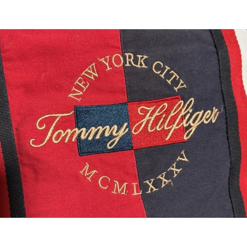 Tommy Hilfiger Duffle Bag Red Blue Color Block Tote